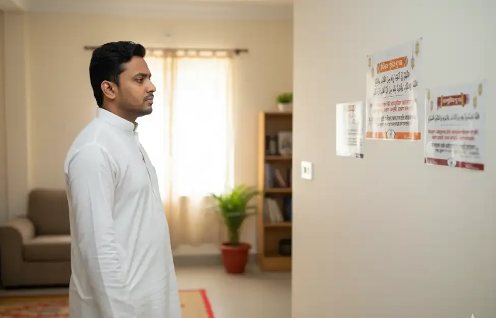 men reading dua sticker